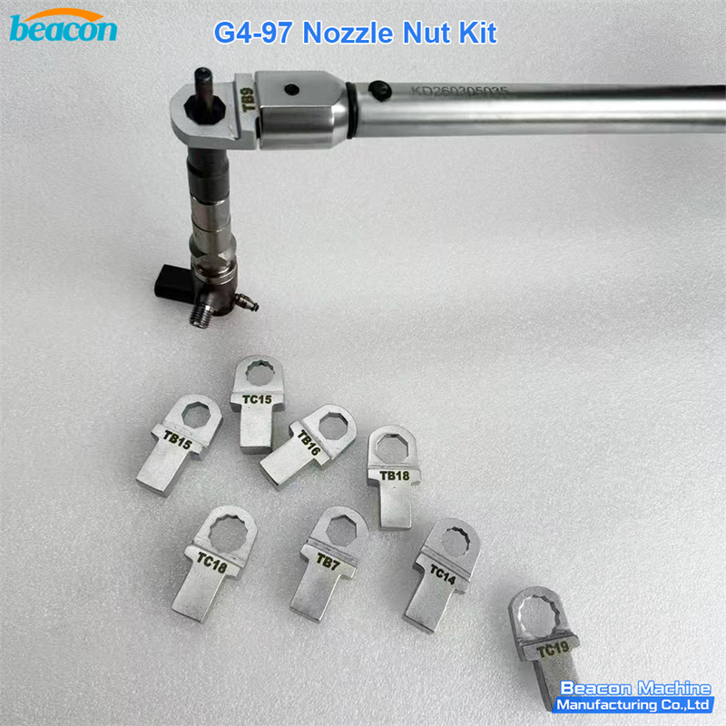 llave de tuerca de tapa de boquilla de inyector, juego de llaves para inyector diésel, herramienta de desmontaje common rail