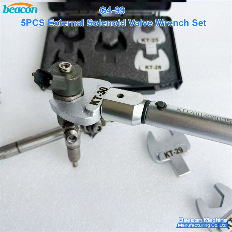 {Kit de Llaves de Vaso para Válvula Solenoide Externa de Inyector Diesel Common Rail Juego de Llaves para Desmontaje y Reparación de Inyectores de Combustible 5 Piezas G4-99}