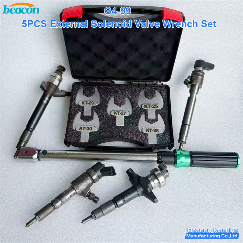llave para válvula solenoide externa,kit de vasos para inyector diesel,juego de llaves para reparación de inyectores