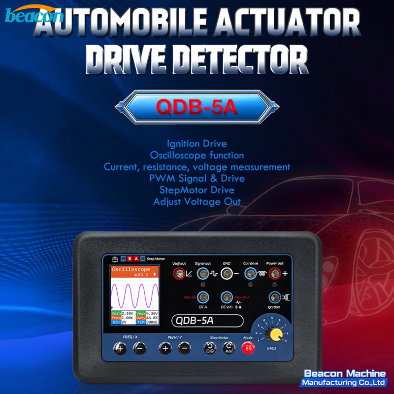 {Probador Multifuncional de Actuadores de Automóvil Caja de Accionamiento Simulador de Válvula Solenoide Bobina de Encendido Motor Paso a Paso QDB-5A}
