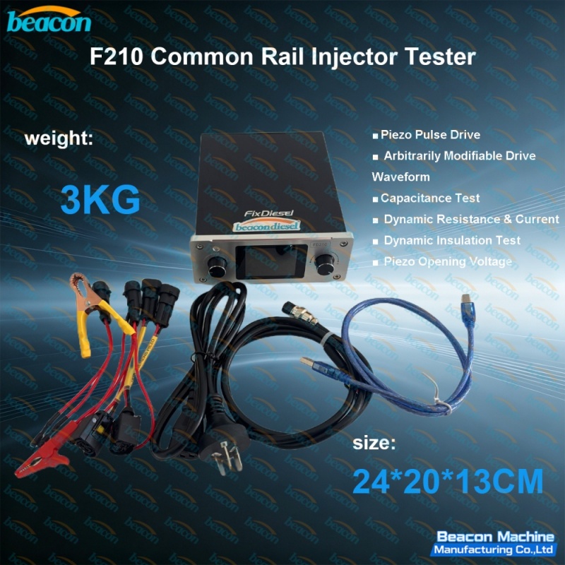 {F210 Probador de Inyectores Piezo Common Rail Capacitancia Aislamiento y Tensión de Apertura}