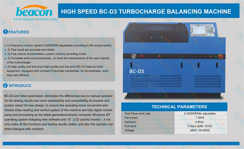 BC-D3 Balancing Machine, Turbocharger VSR Balancer, High Speed Turbo Balancing