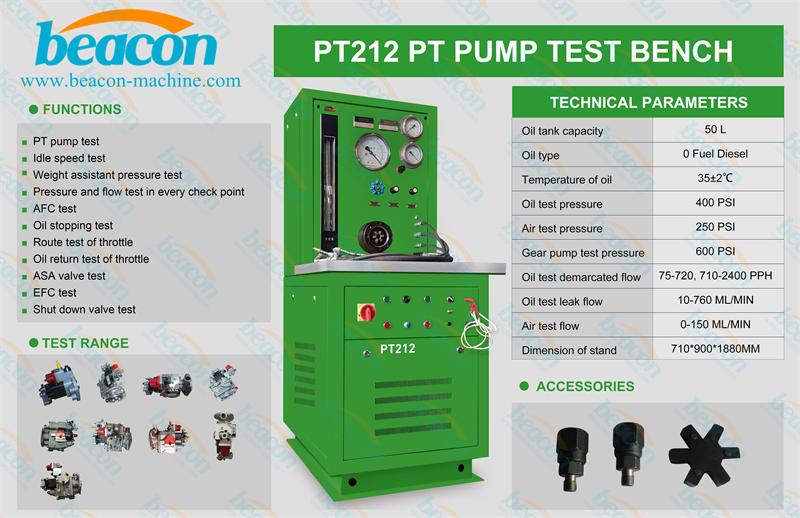 PT212 Test Stand, Cummins PT Pump Tester, PT Pump Calibration