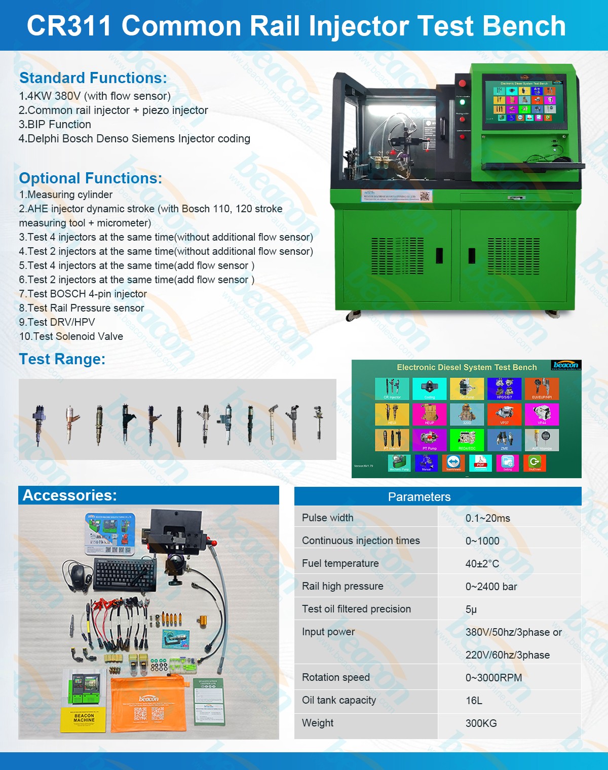 Common Rail Injector Tester, Diesel Injector Calibration, Injector Coding Machine