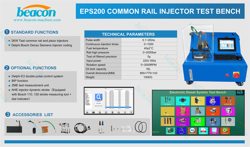 Common Rail Injector Tester, Diesel Injector Test Bench, Fuel Injector Calibration Common Rail Injector Tester, Diesel Injector Test Bench, Fuel Injector Calibration