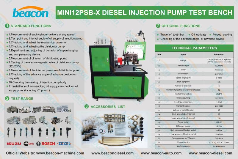 Mini Diesel Pump Test Bench, Fuel Injection Pump Tester, Mechanical Pump Test Rig