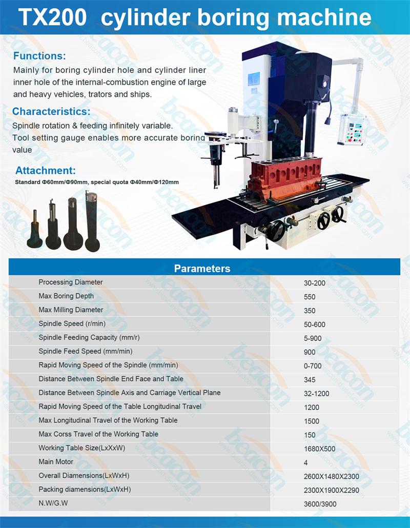 Vertical Cylinder Boring Machine, Engine Rebuilding Machine, Heavy Duty Boring Milling Machine
